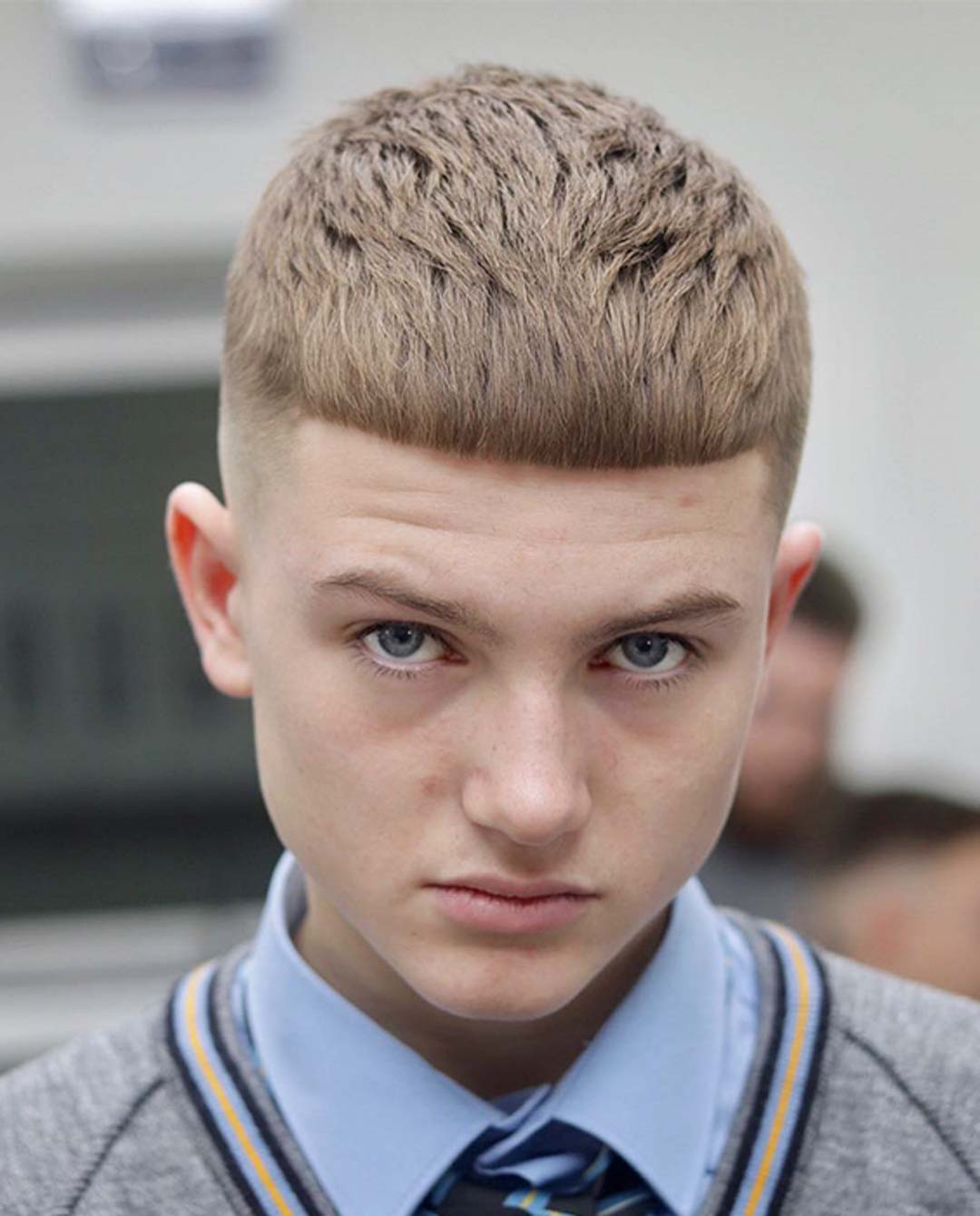 Teen Boy with Caesar Cut