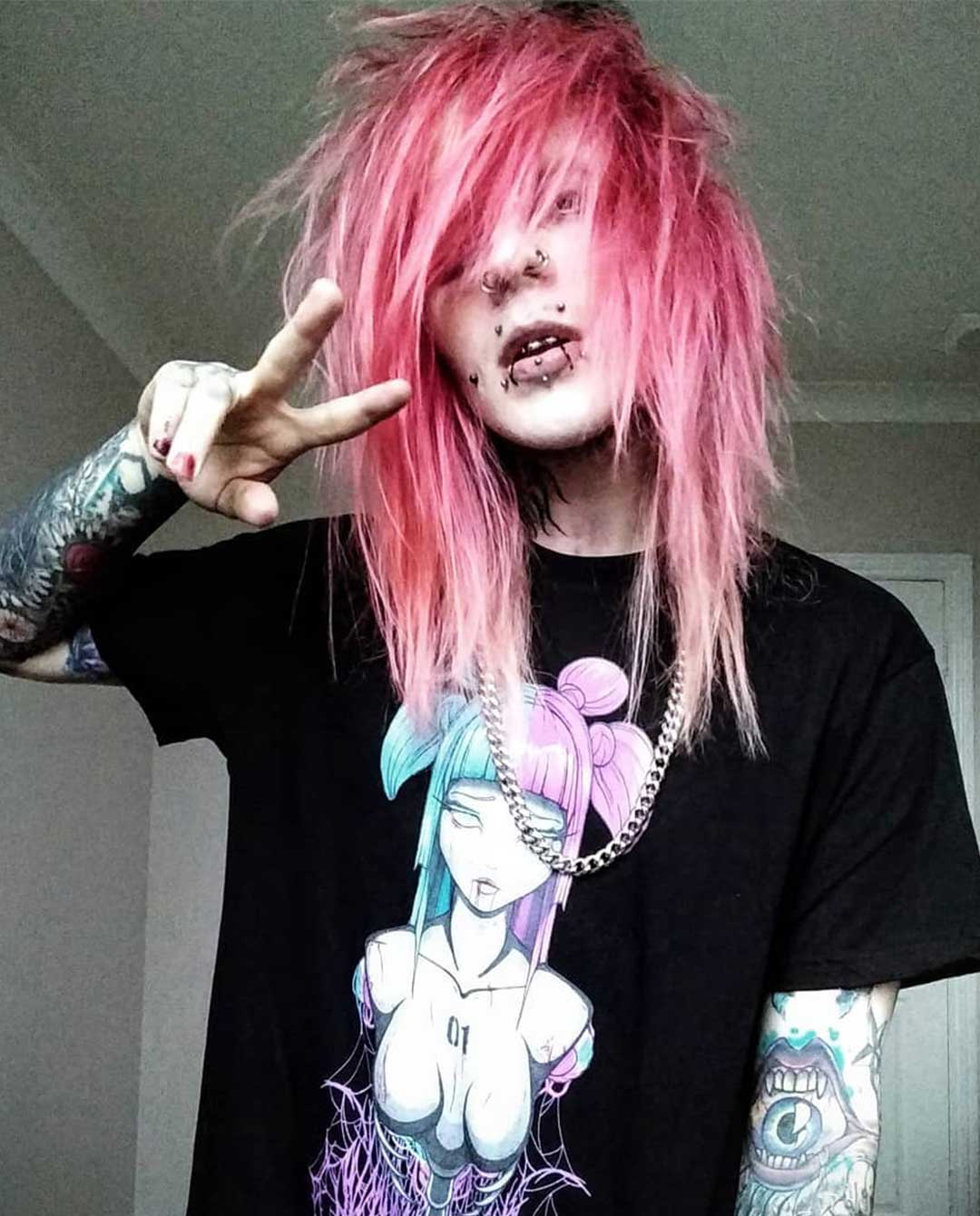 Pink Punk Hår