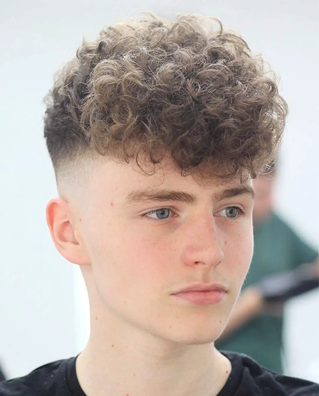 Teen Boy with Curly Fringe