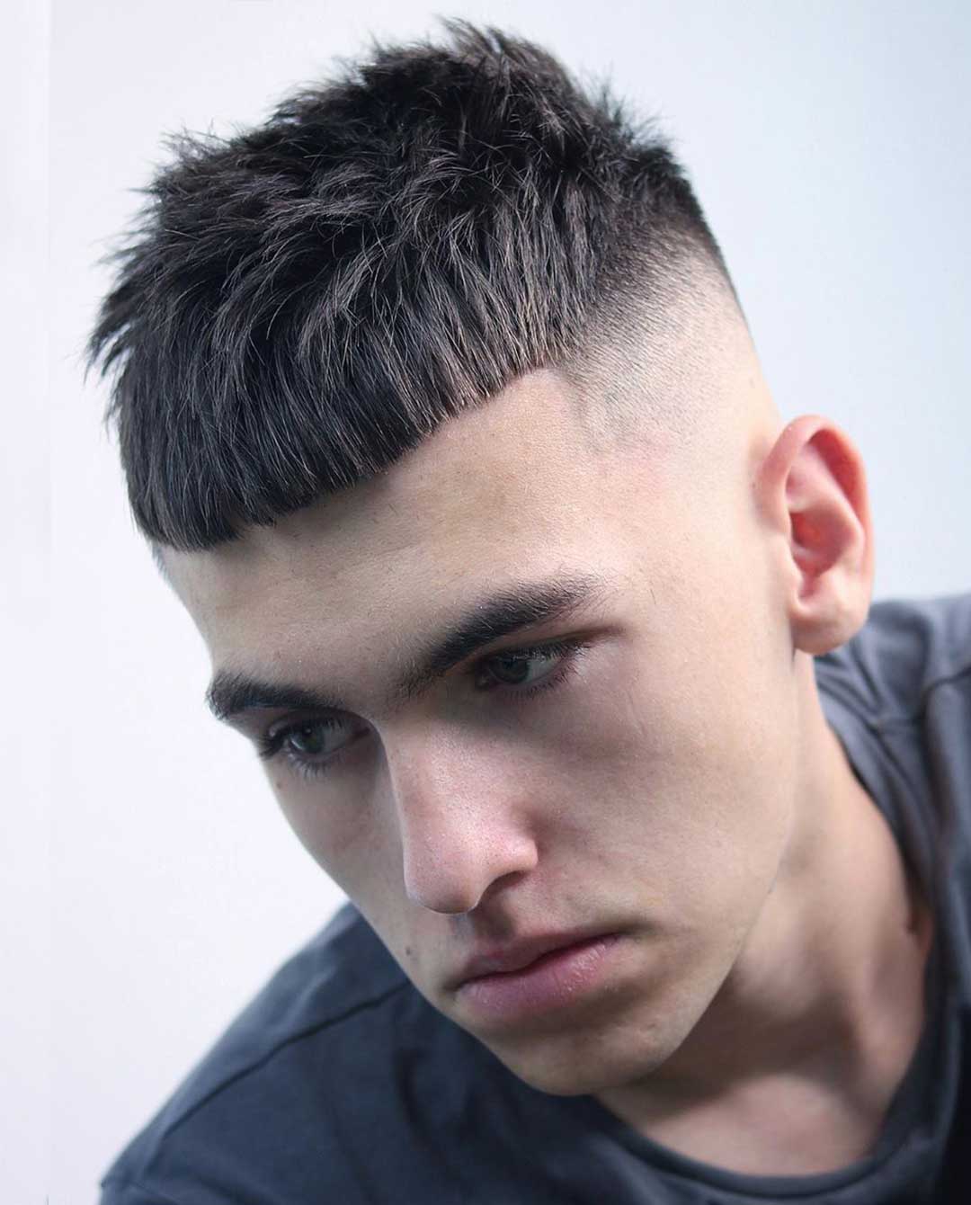 High Skin Fade with Bangs