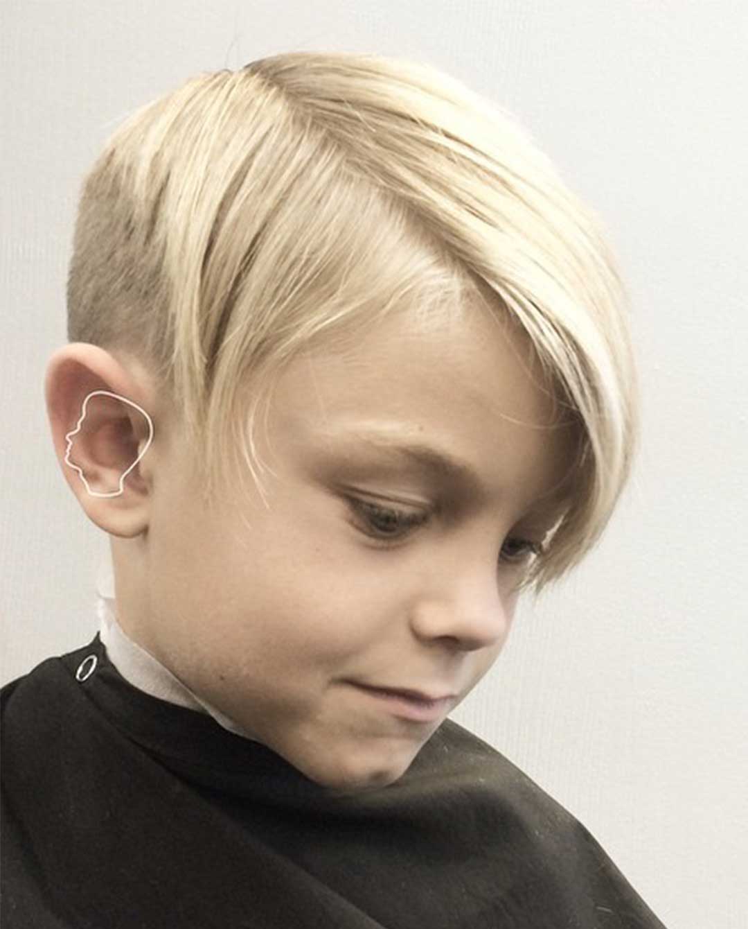 Boy's Side Swept Fringe