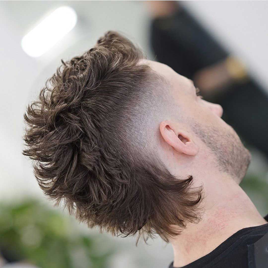 Burst Fade Mullet