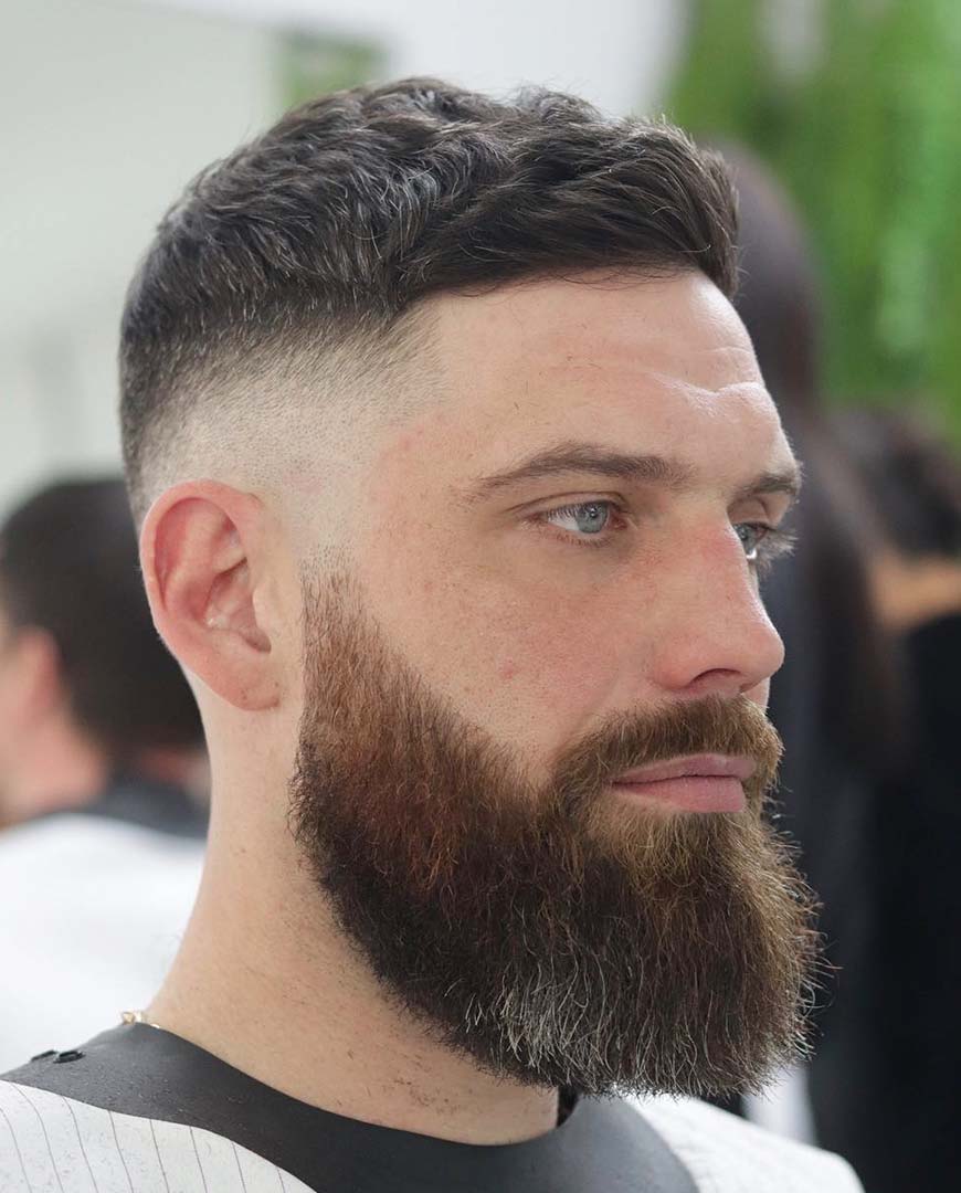 Side Swept with Beard