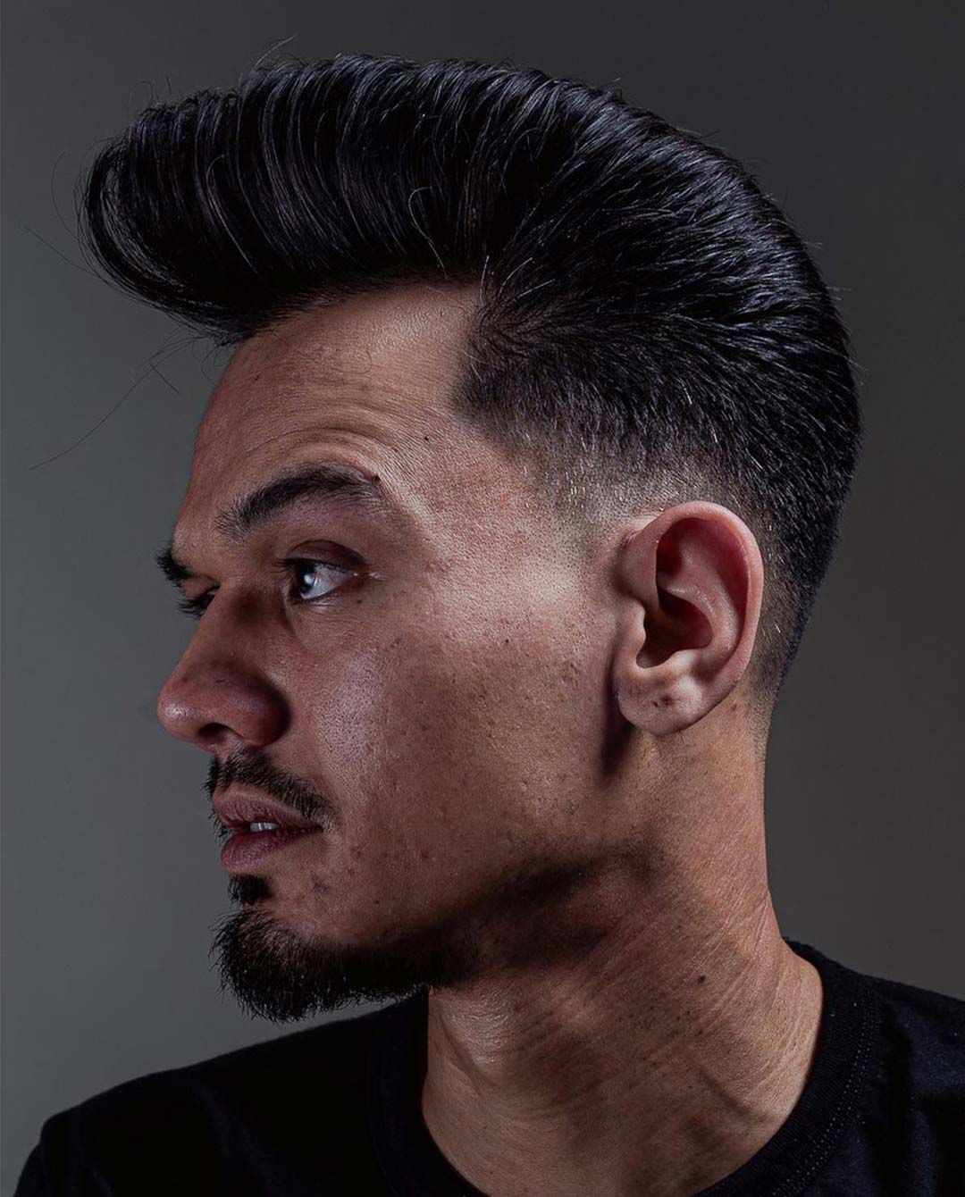 Classic Pompadour with Taper Fade