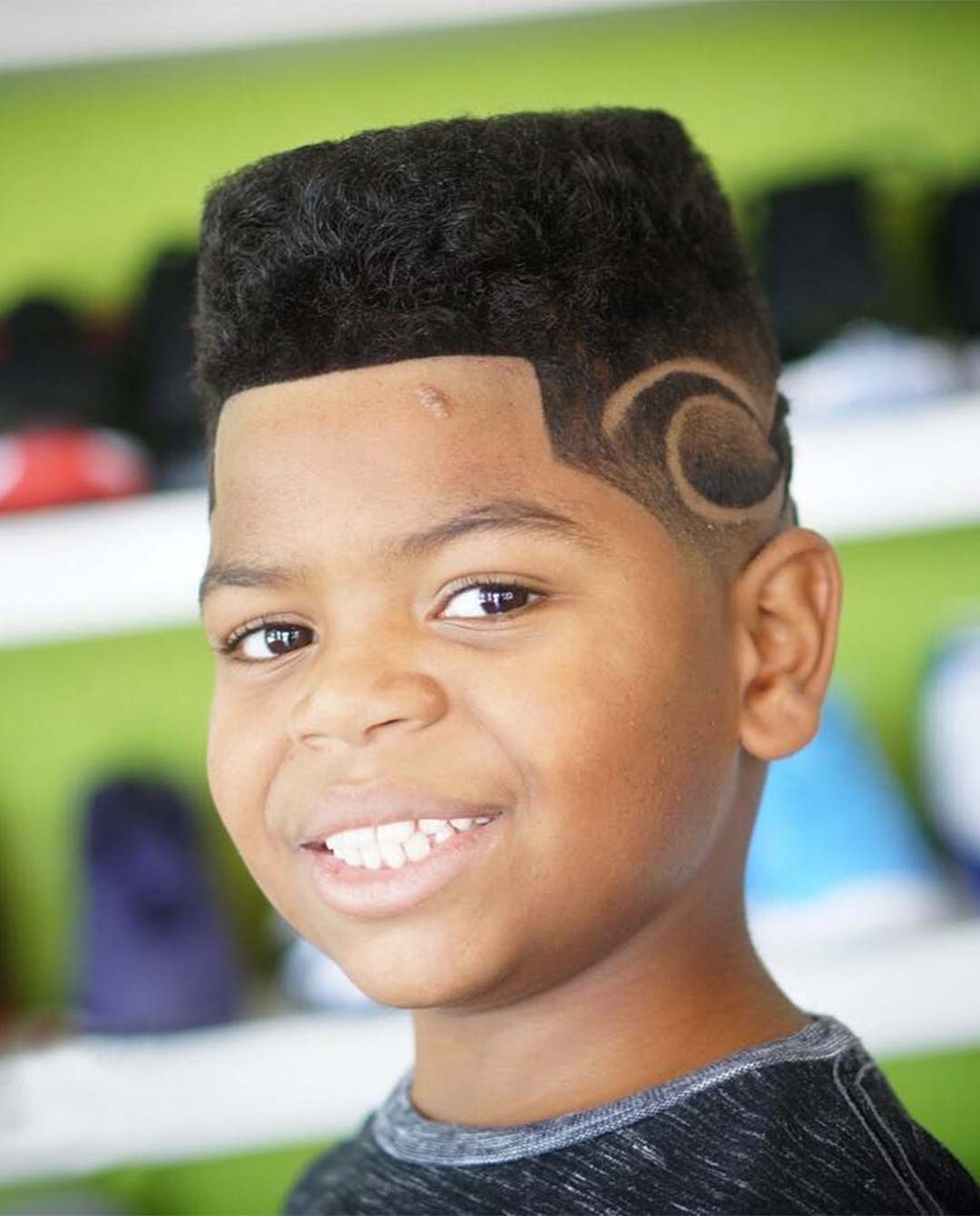 Black Boys Flat Top + Side Design