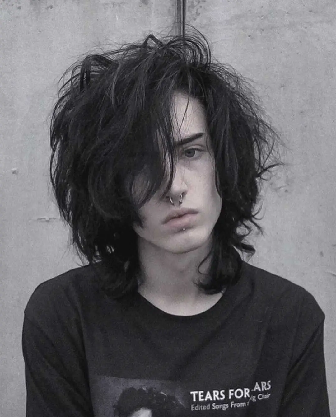 Long Messy Emo Hairstyle