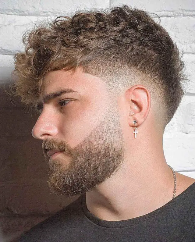 low taper fade fluffy hair