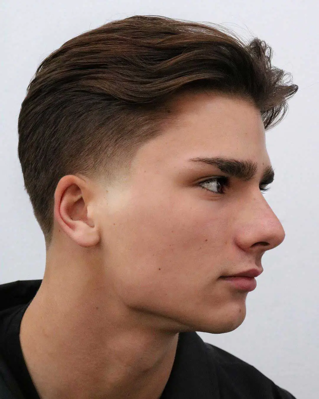 Middle Part with Taper Fade