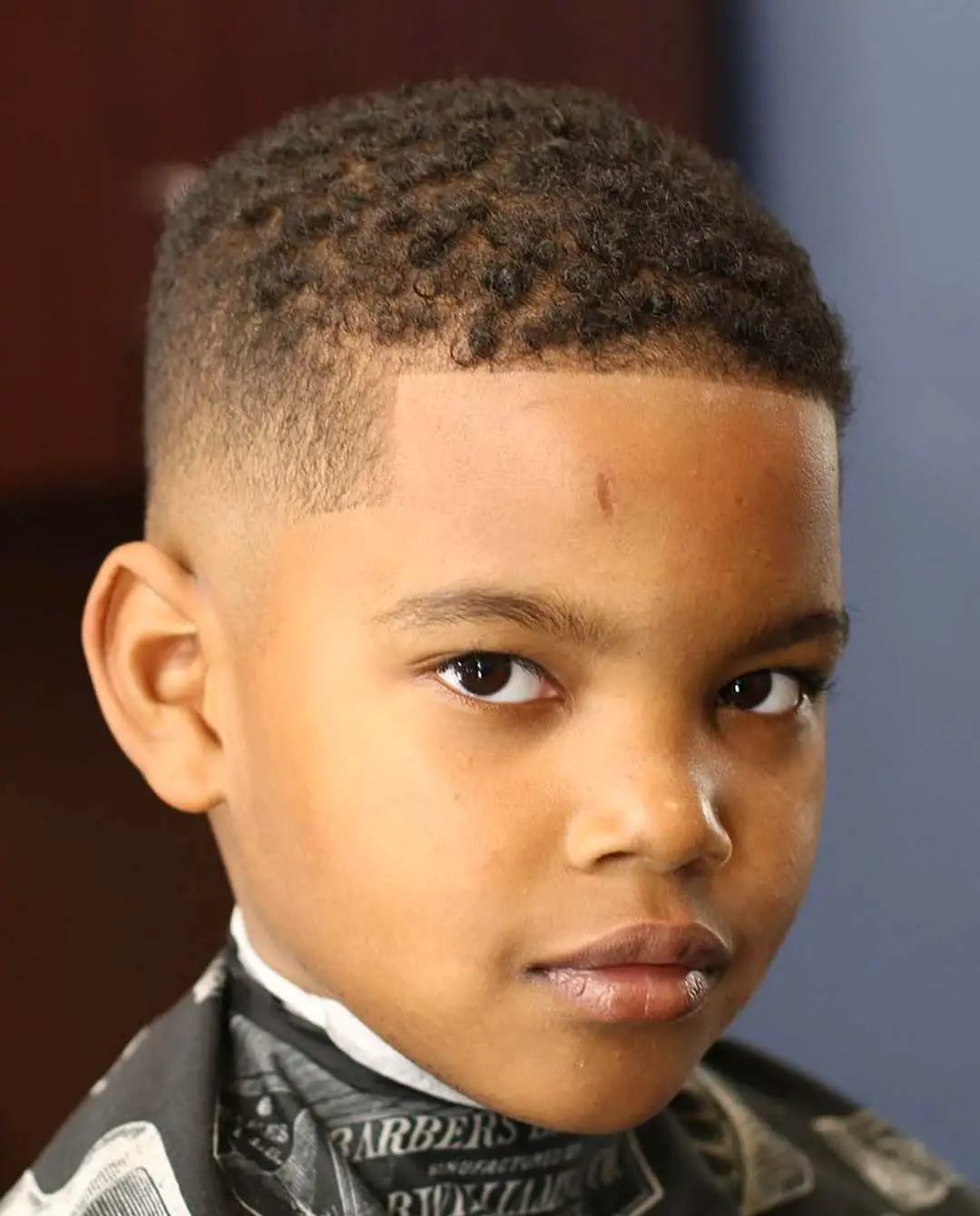 Short Curly Top for Black Boy
