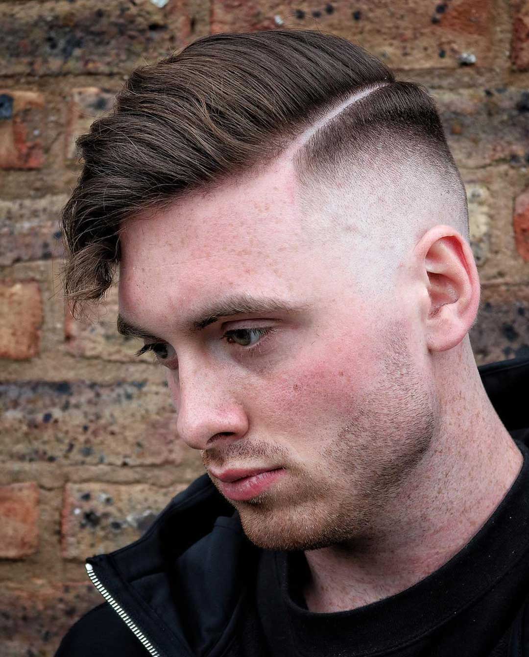 Side Swept with Drop Fade